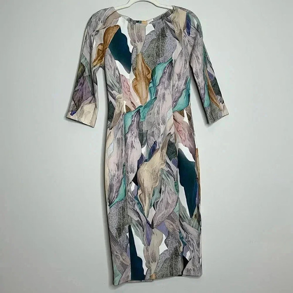 Elegant H&M hm Pastel Colors Dress Size 6 Small Slender Fit - Picture 2 of 12